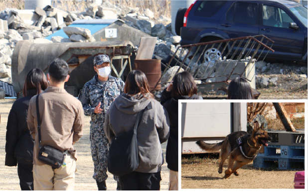 ⾃衛隊基地訓練視察